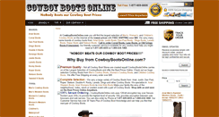 Desktop Screenshot of cowboybootsonline.com