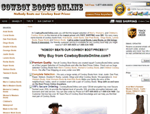 Tablet Screenshot of cowboybootsonline.com